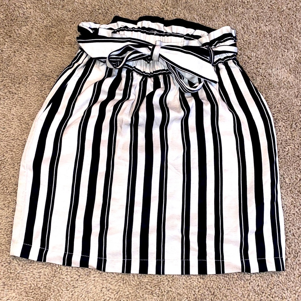 Paper bag style skirt